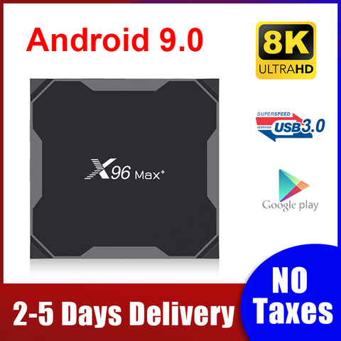 Android 9.0 TV BOX X96 MAX Plus 4GB 64GB 32GB Amlogic S905X3 Quad Core 8K Media Player 2.4/5G Dual Wifi X96max Smart Tv Box ► Photo 1/6
