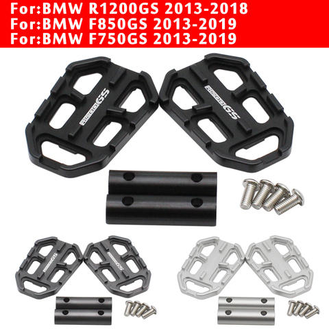 Nuoxintr Motorcycle Billet Wide Foot Pegs CNC Aluminum Pedals Rest Footpegs for BMW F750GS F850GS G310GS R1200GS S1000XR Black ► Photo 1/6