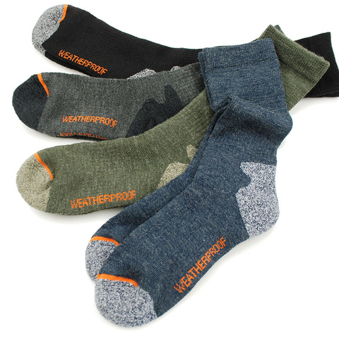 Men's Merino Wool Fleece sock Woolen Thermal Warm Winter Athletics Breathable Socks For Male 41-46 ► Photo 1/6