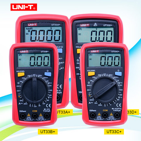 UNI-T UT33 Series Palm Size Digital Multimeters Professional Electrical Handheld  Ammeter Multitester With Backlight Data Hold ► Photo 1/6