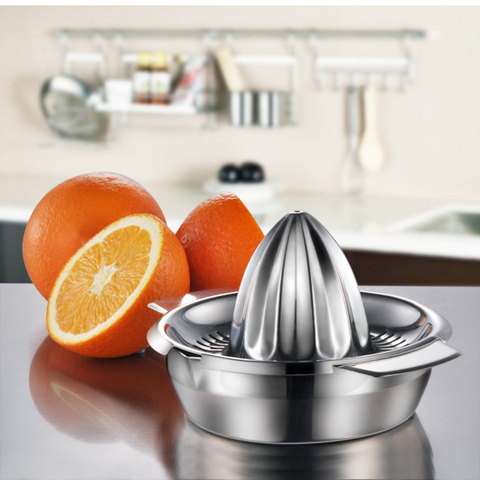 Portable lemon orange manual fruit juicer 304 stainless steel kitchen accessories tools citrus 100% raw hand pressed juice maker ► Photo 1/6