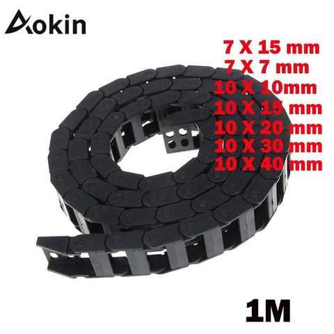 7 x 15mm 7*15mm 7X7 10 X 20 30 40 mm L1000mm Cable Drag Chain Wire Carrier with End Connectors for CNC Router Machine Tools ► Photo 1/5