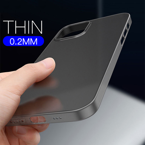 Colorful 0.3mm Ultra Thin Matte Case For iPhone 12 mini 11 XR X XS Pro Max 6 7 8 SE 2022 Translucent Hard PC Frosted Phone Cover ► Photo 1/6