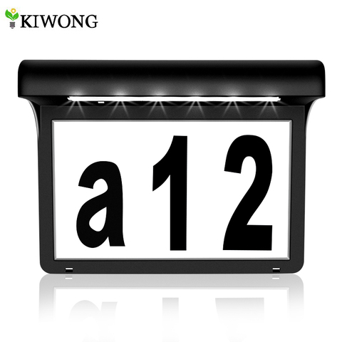 Solar House Number Plaque Address Numbers for Houses with Solar Light Outdoor Waterproof Lamp Numbers for Door Fence Mailbox ► Photo 1/6