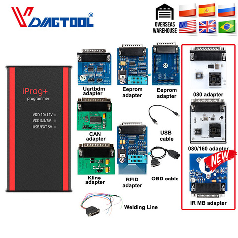 Newest Iprog+ Key Programmer Support IMMO + Mileage Correction + Airbag Reset Iprog Pro Till 2022 Replace Carprog/Digiprog/Tango ► Photo 1/5