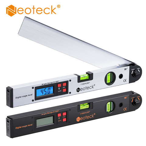 Neoteck 0~225° Digital Protractor Spirit Level Angle Finder Gauge Meter Digital Angle Finder Electronic Protractor LCD Display ► Photo 1/6