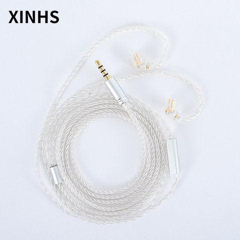 4 Core Pair Twisted Mi Cable Silver Plated Copper Upgrade Cable MMCX/0.78mm 2Pin/QDC/TFZ Headphone Wire ► Photo 1/6