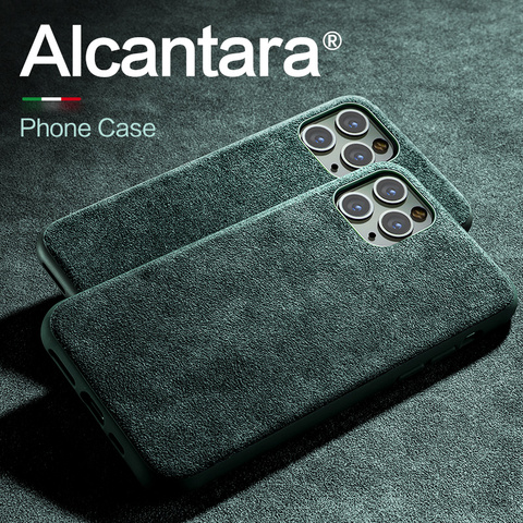 SanCore Phone Case for iPhone 12 Mini 11 Pro Max Case 5G artificial Leather fashion ALCANTARA Business TPU Phone Bag Cell ► Photo 1/6