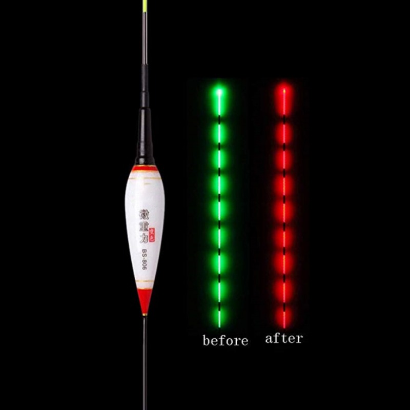 Night Fishing Float Led Light Electric Bobber With Battery Glow Tackle 3pcs Set 
