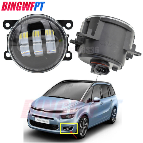 2pcs/pair Fog Lamp Assembly Super Bright LED Fog Lights For Citroen C4 Picasso / C4 Grand Picasso 06-17 For Peugeot 301 13-17 ► Photo 1/6