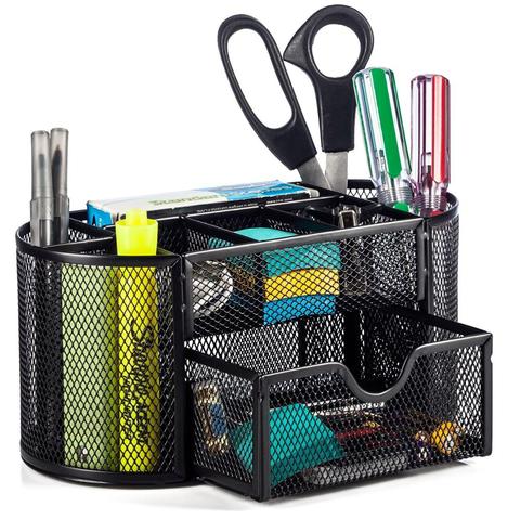 Metal Mesh Storage Box Multifunction Pen Container Pencil Holder Home Office Supplies ► Photo 1/6