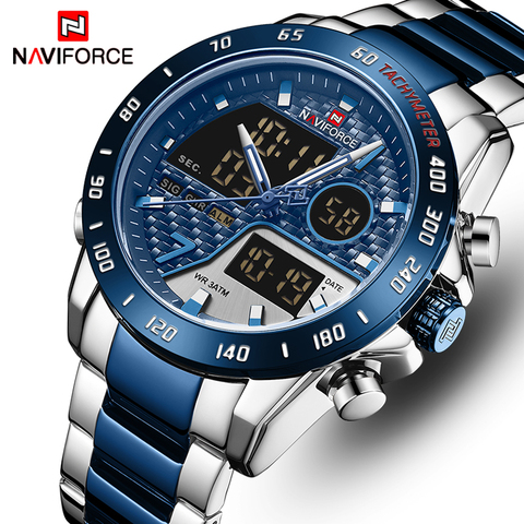 NAVIFORCE Watch Men Luxury Brand Dual Display Watches Men’s Sports Quartz Wristwatch Analog Digital Male Clock Relogio Masculino ► Photo 1/6