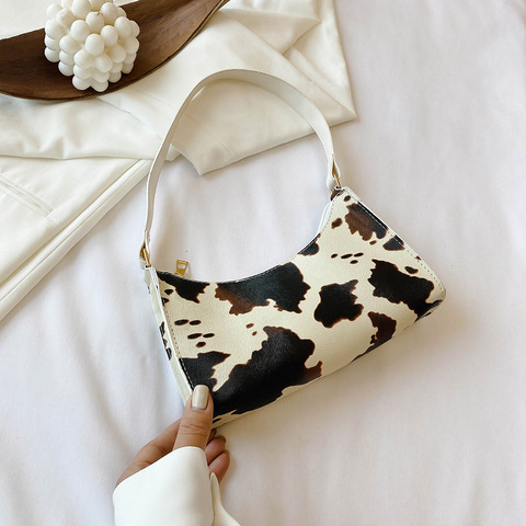Animal Zebra Cow Pattern Totes Bags Fashion Women 2022 Clutch Handbags Casual PU Leather Female Underarm Shoulder Messenger Bag ► Photo 1/6