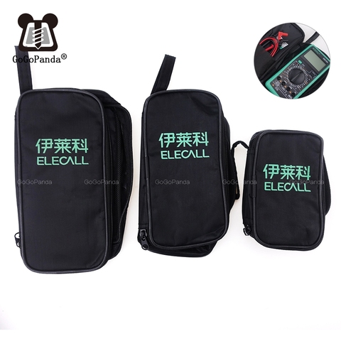 Free Shipping 1 Piece Multimeters Storage Bag Mini Middle Large  For Small Accessories Midget Tester Black Durable ► Photo 1/6