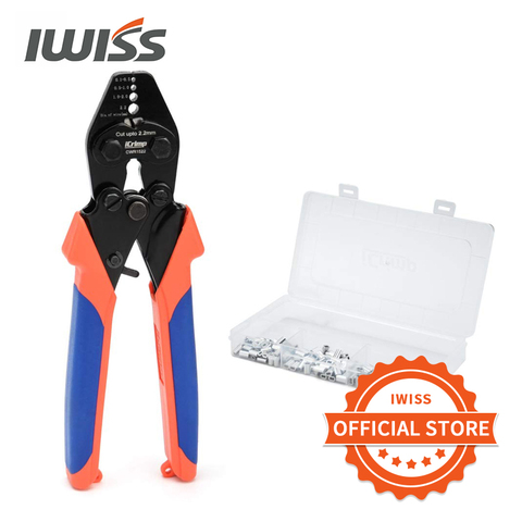 IWISS CWR1522 Set Multifunction crimping plier Wire Rope Tool kit Cable Railing Hand Swaging Crimp&Cut 150pcs Aluminum Sleeves ► Photo 1/6