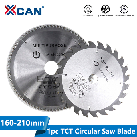 XCAN 1pc Diameter 160-210mm Mulitpurpose TCT Circular Saw Blade  Woodworking Cutting Disc Carbide Tipped Wood Saw Blade ► Photo 1/6