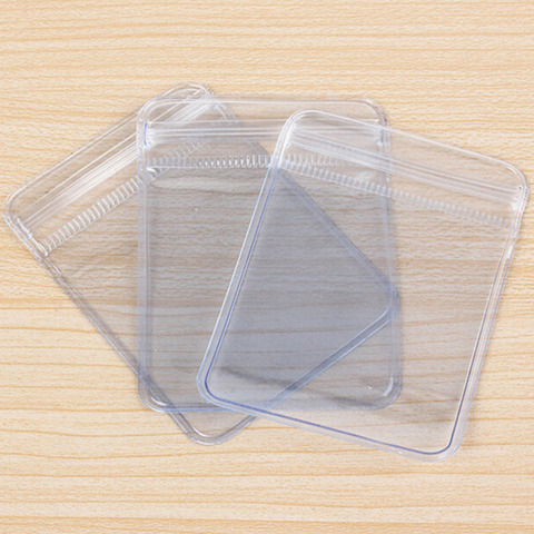 100 Pcs/lot Wholesale Clear PVC Plastic Coin Bag Case Wallets Storage Envelopes Seal Plastic Storage Bags gift package ► Photo 1/6