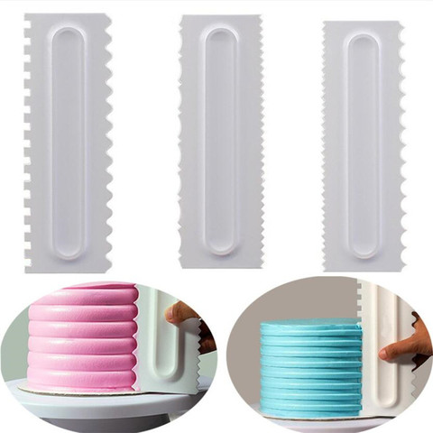 Cake Decorating Comb Cake Scraper Smoother Cream Decorating Pastry Icing Comb Fondant Spatulas Baking Pastry Tools ► Photo 1/6