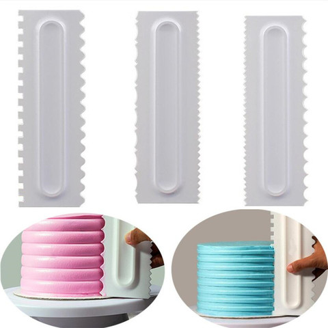 Cake Decorating Comb Cake Scraper Smoother Cream Decorating Pastry Icing Comb Fondant Spatulas Baking Pastry Tools ► Photo 1/6
