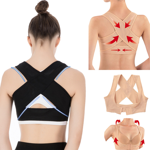 Women Back Brace Support Belt Orthopedic Back Shoulder Posture Corrector Bust Push Up Shapewear Back Straightener Health Care ► Photo 1/6