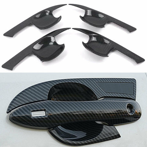 Carbon Fiber Car Door Handle Bowl Cup Cover Trim For Toyota Corolla E210 2022 ► Photo 1/5