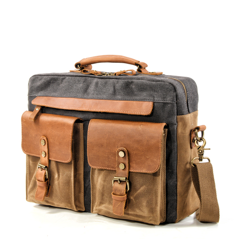 shoulder bag men's cross section casual bag difference package crazy horse leather men's bag men's bag ► Photo 1/5