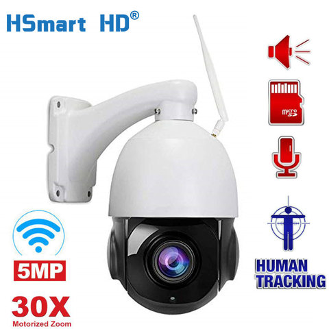 5MP 30X Zoom AI Auto Tracking Wireless PTZ Speed IP Camera WIFI Outdoor Waterproof IR 80m CCTV ONVIF Cameras with Two Way Audio ► Photo 1/6