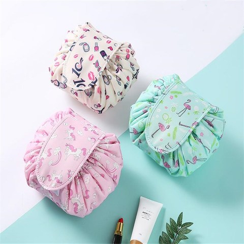 Korean Flush Makeup Organizer Travel Artifact Small Fresh Lazy Storage Bag Creative Colorful Rope Makeup Jewerly Storage Case ► Photo 1/6