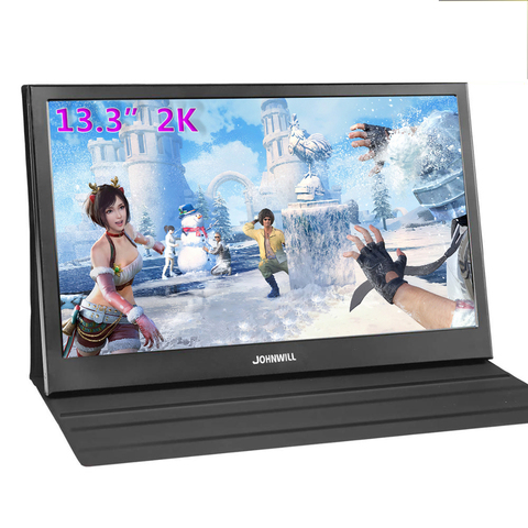 13.3 Inch Portable Computer Monitor PC 2K 2560x1440 HDMI PS3 PS4 Xbo X360 IPS LCD LED Display for Raspberry Pi Wins 7 8 10 Case ► Photo 1/6