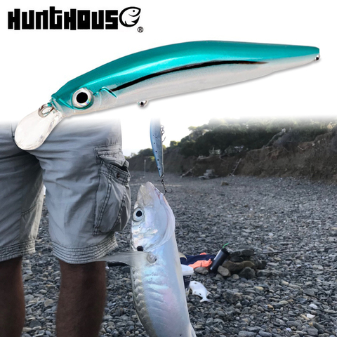 hunthouse artist black minnow lure jerkbait fishing trout lure twitch action sea fishing for black bass hard lure 70&80mm 7&8.5g ► Photo 1/6