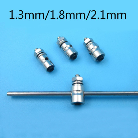 20PCS 1.3mm 1.8mm 2.1mm Pushrod Connectors Linkage Stopper Metal Quick Adjuster Positioner Servo Connector for DIY RC Boats Part ► Photo 1/6