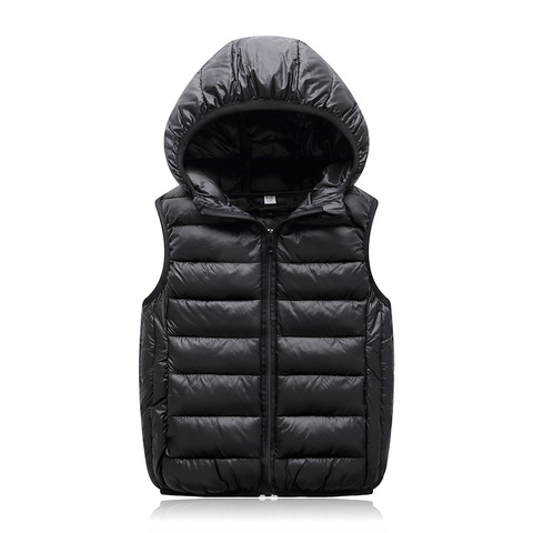 OLEKID 2022 Autumn Winter Children Vest Hooded Boy Sleeveless Jacket 2-12 Years Kid Teenage Girls Outwear Toddler Baby Waistcoat ► Photo 1/6