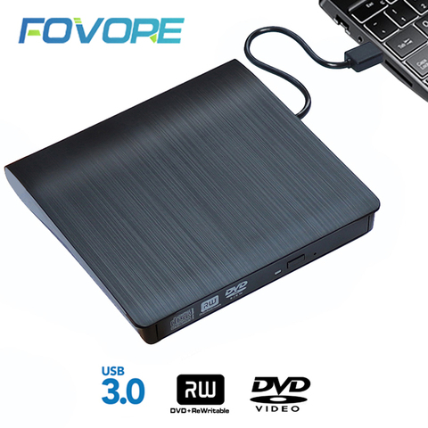 USB 3.0 Slim External DVD RW CD Writer Drive Burner Reader Player Optical Drives For Laptop PC  dvd burner  dvd portatil ► Photo 1/6