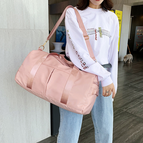 Large Female Travel Bag Travel Pocket Fashion Cross body Sports Travel Bag Shoe Compartment Clothing Storage Bag Shoulder Bag ► Photo 1/6