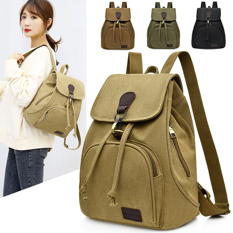 Man Canvas Backpacks Vintage Schoolbag For Teenage Girls Retro College Student Fashion Male School Bags Fabric Knapsack ► Photo 1/6