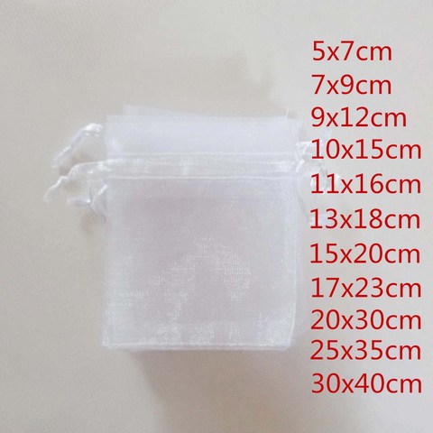 100pcs Jewellery Bag Drawstring Organza Bags Jewelry Packaging Display Organza Jewelry Bags Pouch Packaging For Jewelry Pouches ► Photo 1/6
