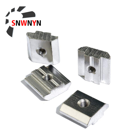 50PCS 100PCS/Lot T Sliding Hammer Nut Block Square Nuts M3 M4 M5 M6 M8 2022 Aluminum Profile Slot Zinc Coated Plate Accessories ► Photo 1/6