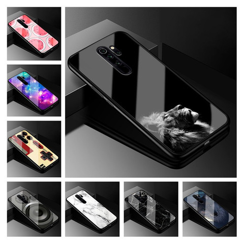 Tempered Glass Case For Xiaomi Redmi 9 Case Glass Back Cover For Xiaomi Redmi Note 8 Pro Note 8T 8 T Case Redmi 9A Redmi 9C Case ► Photo 1/6