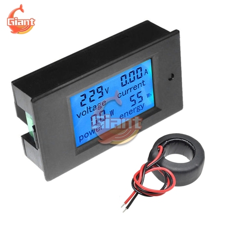 AC 80-260V DC 6.5-100V 20A 50A 100A LCD Digital Voltmeter Ammeter Power Meter kWh Watt Energy Voltage Current Power Tester ► Photo 1/6