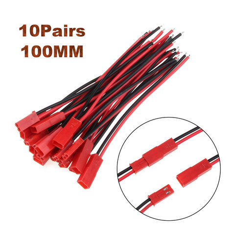 2/10Pairs 100/150mm 2 Pin Connector Plug JST Cable Male/Female Connectors For RC BEC Battery Helicopter DIY FPV Drone Quadcopter ► Photo 1/6