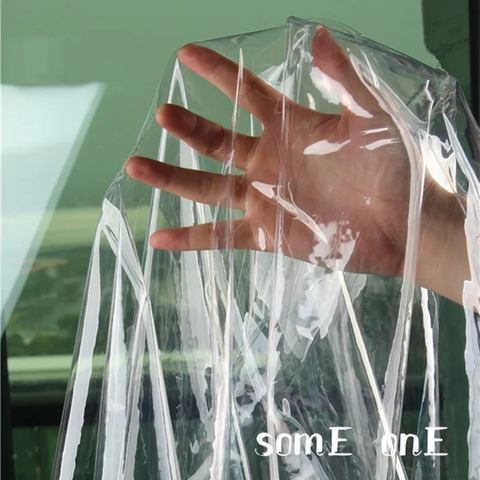 0.2mm Thick PVC Transparent TPU Fabric Waterproof DIY perspective Clothes  Raincoat Crystal Bag Wrapped Designer Fabric - Price history & Review, AliExpress Seller - Some it Store