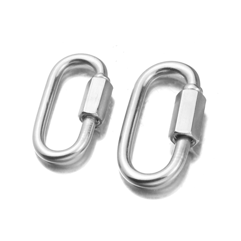 Stainless Steel  Screw Climbing Gear Carabiner Quick Links Safety Snap Hook for Luxury Hanging Chains Pendant Jewelry Making ► Photo 1/6