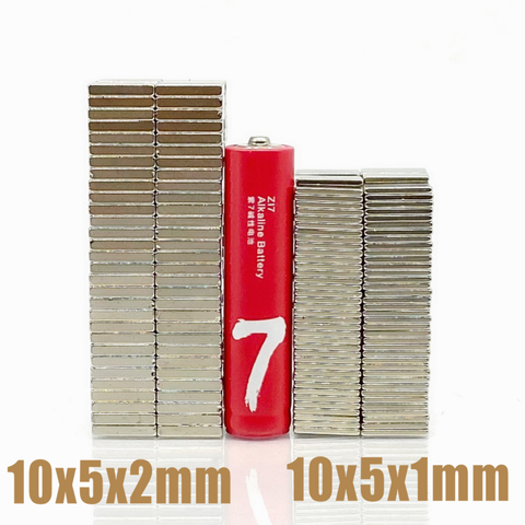 20/50/100/200Pcs Rectangular Magnet 10x5x1 10x5x2 N35 NdFeB Block Super Powerful Strong Permanent Magnetic imanes 10*5*1 10*5*2 ► Photo 1/6