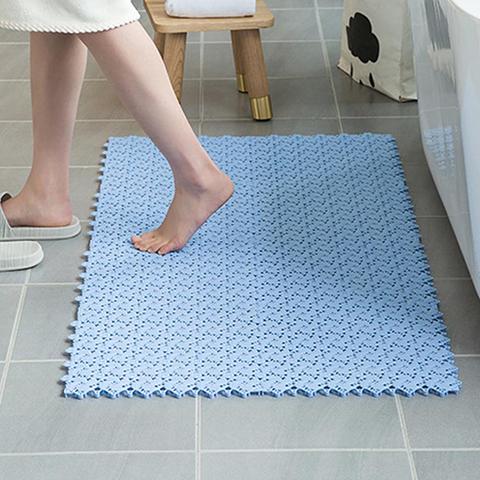 Hot Solid Color Anti-Slip Shower Bath Mat Massage Carpet Home Bathroom Kitchen Toilet Cushion Cover ► Photo 1/6