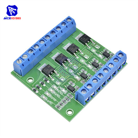 MOS FET 4 Channels Pulse Trigger Switch Controller PWM Input Steady for Motor LED ► Photo 1/6