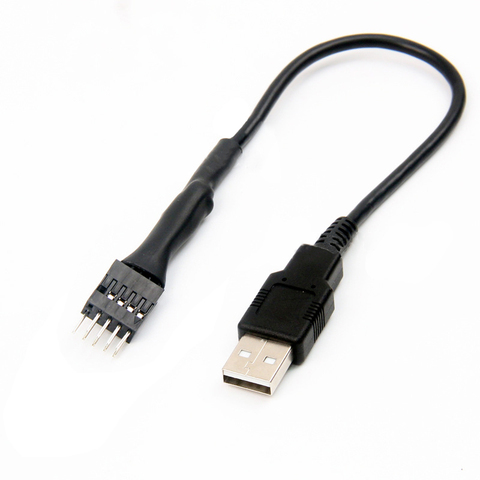 9 pin Male to External USB A Male PC Mainboard Internal Data Extension Cable 20cm ► Photo 1/3