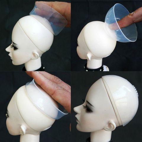 New 1/3 1/4 1/6 1/12 Silicone Headgear For BJD Doll Silica Gel Hair wigs Cover ► Photo 1/6