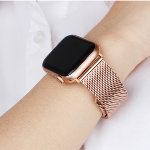 Milanese Loop For Apple watch band 40mm 44mm 38mm 42mm Stainless steel Metal bracelet iWatch series 6 5 4 3 2 1 SE Series Strap ► Photo 1/6