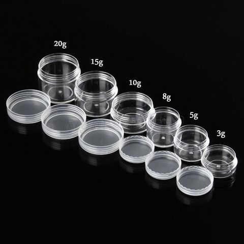 5pcs 3g 5g 8g 10g 15g 20g Portable Plastic Cosmetic Empty Jars Clear Bottles Eyeshadow Makeup Cream Lip Balm Container Pots ► Photo 1/6