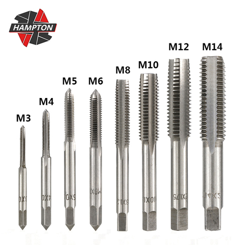 Hampton 1pc Right Hand Screw Tap Drill Bit M3 M4 M5 M6 M7 M8 M10 M12 M14 Thread Tap For Metal HSS Metric Plug Tap Hand Tap ► Photo 1/6